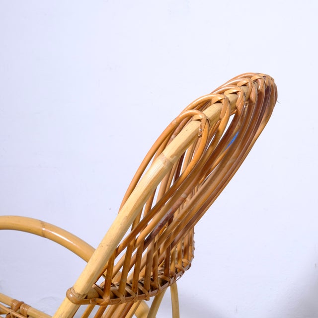 Bamboo Rocking Chair, 1970s For Sale - Image 6 of 16