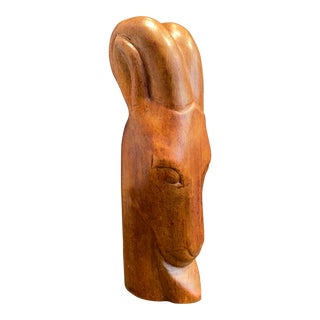 Modern Ram Wooden Sculpture For Sale