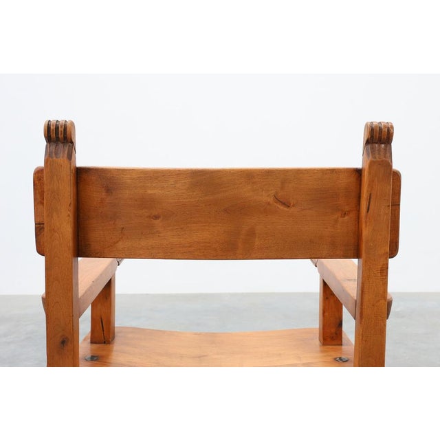 Rustic Iberian Carved Oak Side Chair, Spain, 1900 For Sale - Image 14 of 16