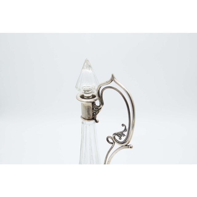 Liqueur Bottles in Cut Glass with Silver Structure, Set of 2 For Sale - Image 3 of 6