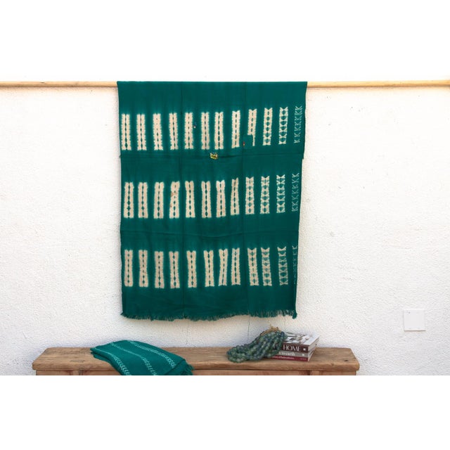 Vintage African Burkina Emerald Field Throw For Sale In Los Angeles - Image 6 of 6
