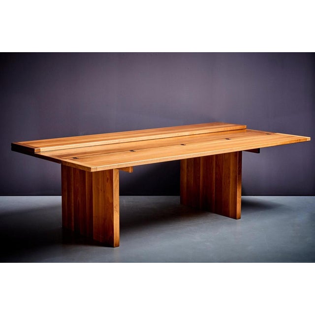 Wood Barca Dining Table attributed to Piero De Martini for Cassina, 1970s For Sale - Image 7 of 15