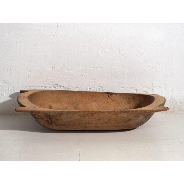 Brown Antique Primitive Wooden Bowl For Sale - Image 8 of 11