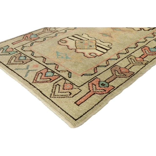 Traditional Vintage Turkish Oushak Rug - 03'01 X 05'06 For Sale - Image 3 of 11