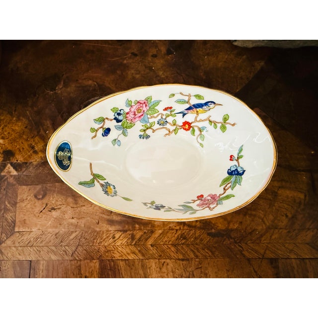 John Aynsley Vintage Aynsley Pembroke Avocado Bowl Fine English Bone China For Sale - Image 4 of 8