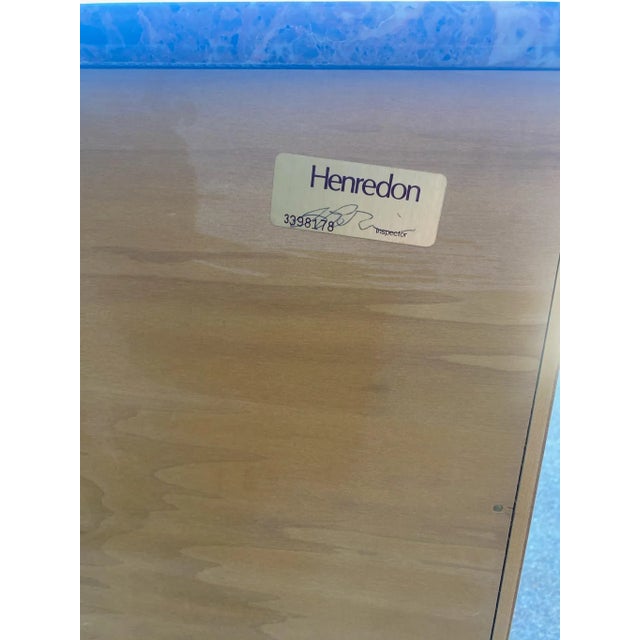 Mid 20th Century Vintage Henredon Charles X Collection Burl Elm Marble Top Chest For Sale - Image 12 of 12