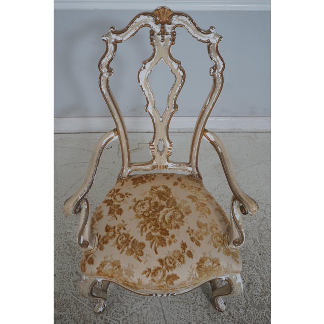 Age: C.1930s Details: Tight & Sturdy Heavily Distressed Painted Finish Stunning Decorative Chairs Condition: Some Minor...