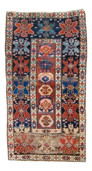 House of Séance - 1880s Antique Karabagh Medallion Hand-Knotted Rug - 4’9” X 8’7”