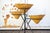 Planter with three vases, lacquered metal frame and stone vases. Designed by Franco Campo & Carlo Graffi Manufacturer Home...