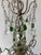 French Maison Baguès Murano Green Drops Beaded Scrolls Chandelier Rare C 1940 For Sale - Image 10 of 18