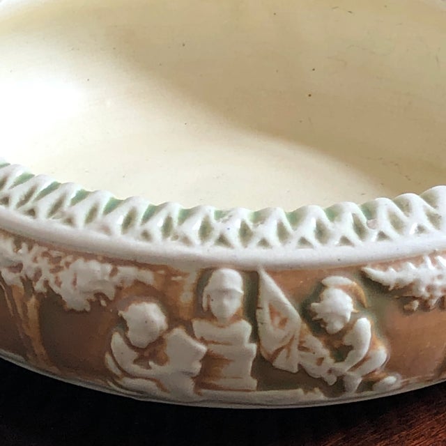 Ceramic Antique Roseville Centerpiece Bowl For Sale - Image 7 of 12