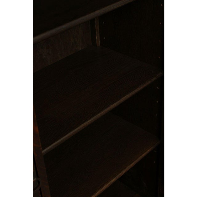 Limbert Antique Mission Oak Arts & Crafts Glass Door Bookcase For Sale - Image 11 of 18
