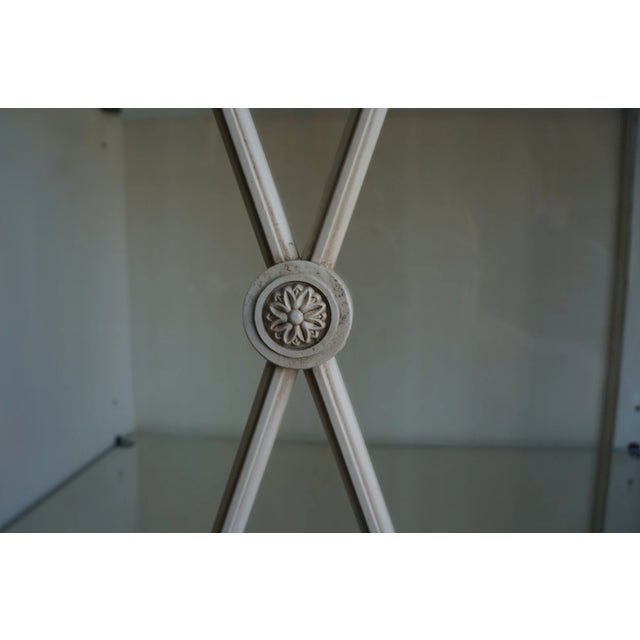 French Provincial Ethan Allen Swedish Home Tall Display Cabinet For Sale - Image 3 of 9