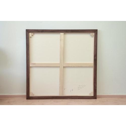 Bernhard Lang, Red Blue Circle, Painting on Canvas, Framed For Sale - Image 9 of 12