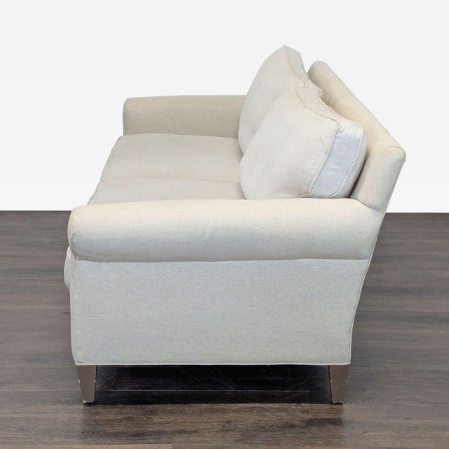 Traditional Crate & Barrel Montclair 2-Seat Sofa in Light Beige For Sale - Image 3 of 10