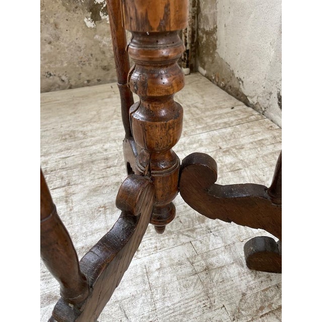 Antique Oak Pedestal Console Table, 1890s For Sale - Image 10 of 18