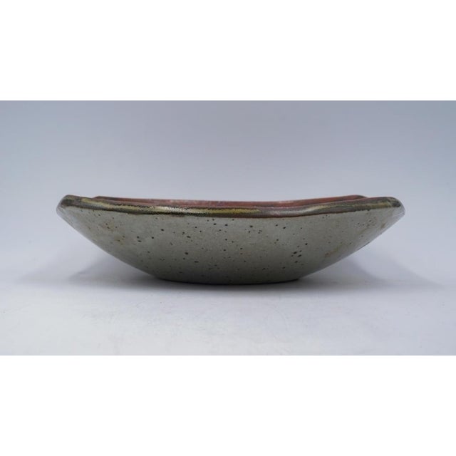 Mid Century Joel Edwards Shallow Abstract Pottery Bowl For Sale In Seattle - Image 6 of 6