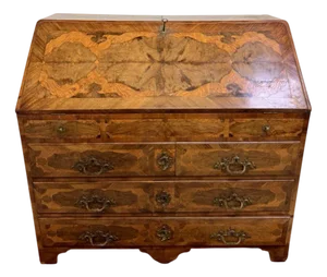 Louis XV Desk with Drawers in Marquetry