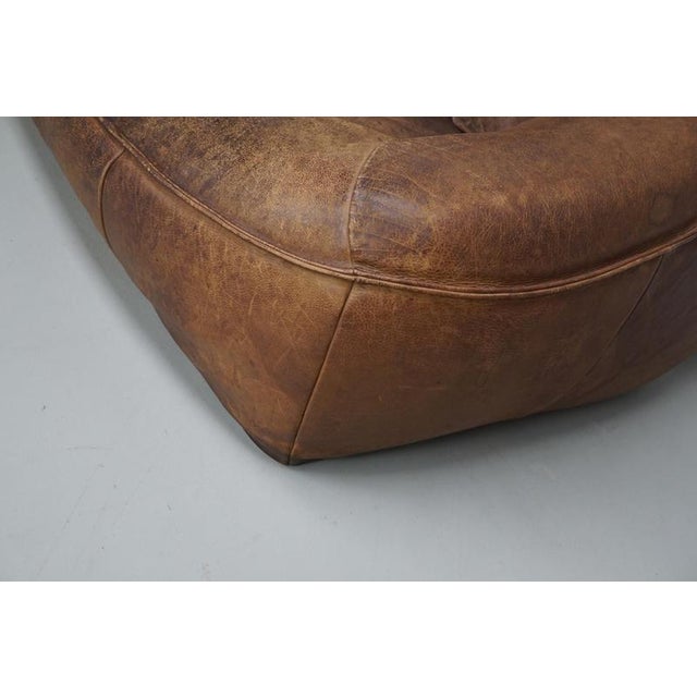 Brown Vintage Dutch Leather Ringo Sofa from Gerard van den Berg, 1970s For Sale - Image 8 of 18