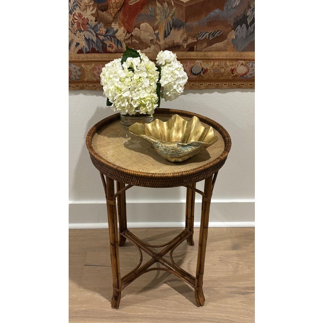 Vintage Palm Beach Style Solid Brass Clam Shell Catchall Bowl For Sale In Little Rock - Image 6 of 18