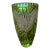 Vintage Nachtmann Green Cut to Clear 10.5" Art Glass Vase For Sale
