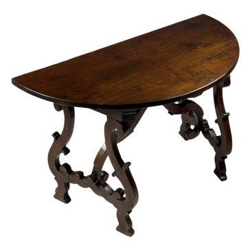 Italian Demi-Lune Tables, Set of 2 For Sale