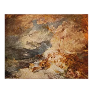 1960 After Joseph Turner "Fire at Sea" Vintage First Limited Edition Print