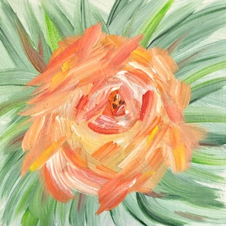 "Bloom 1" Contemporary Impressionist Style Botanical Painting by Deb Bossert For Sale