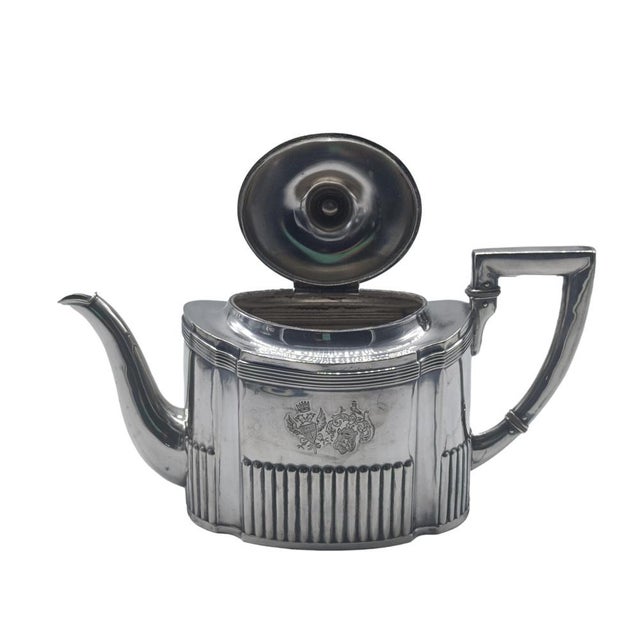 800 Hallmarked Silver Tea Set from Wilhelm Binder, Germany, 1890s, Set of 6 For Sale - Image 9 of 18