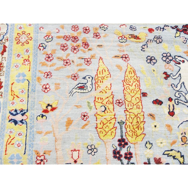 Blue Antique Turkish Hereke Carpet 6'6" X 9'5" as Is For Sale - Image 8 of 8