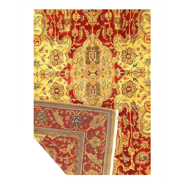Traditional 2020s Fine Hand Knotted Agra For Sale - Image 3 of 7