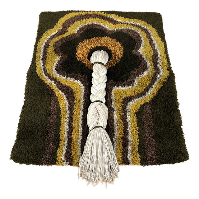Vintage Wool Rug or Wall Tapestry, 1970s For Sale