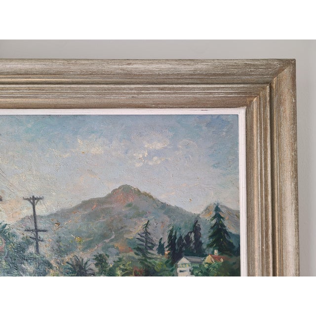 Saul Kovner 1940s Oil Painting Los Angeles Cityscape Hollywood Hills Wpa For Sale - Image 11 of 18