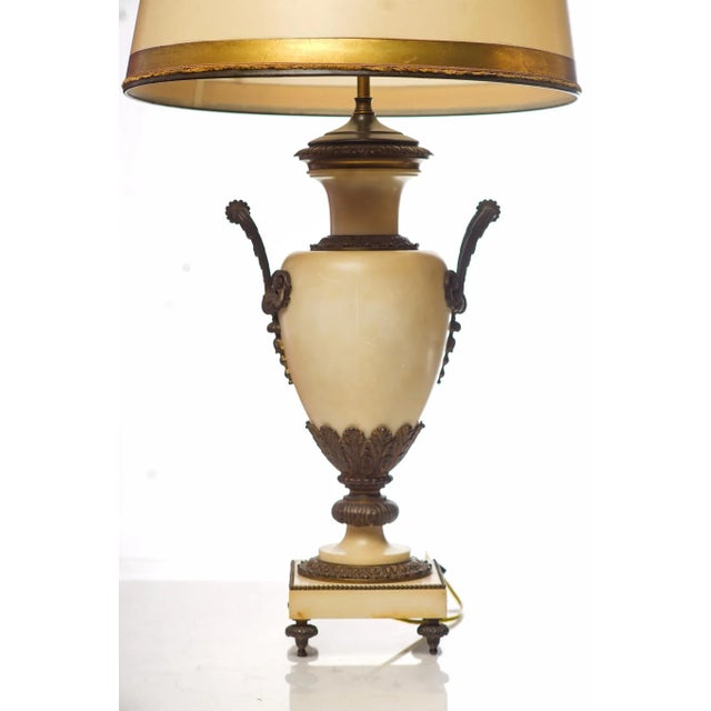 French 19th C. French Bronze Mounted Marble Urn Lamps - a Pair For Sale - Image 3 of 5