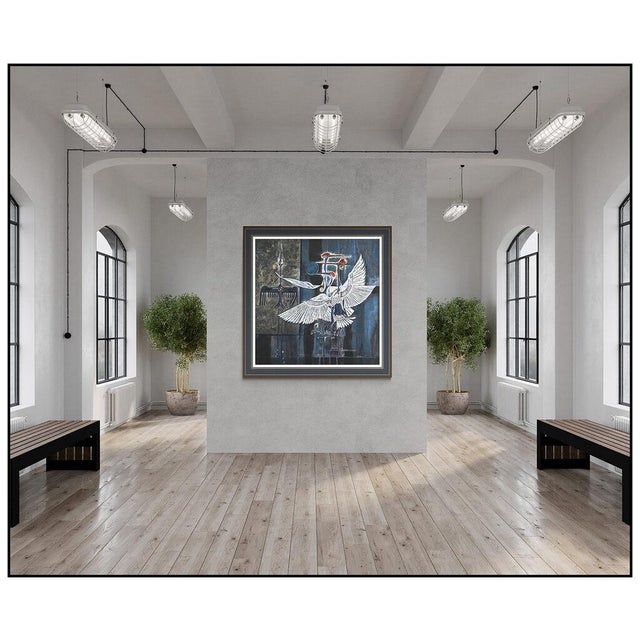 Message us to inquire about custom framing options! (Included for free with every purchase) The artwork here, "Nocturne",...