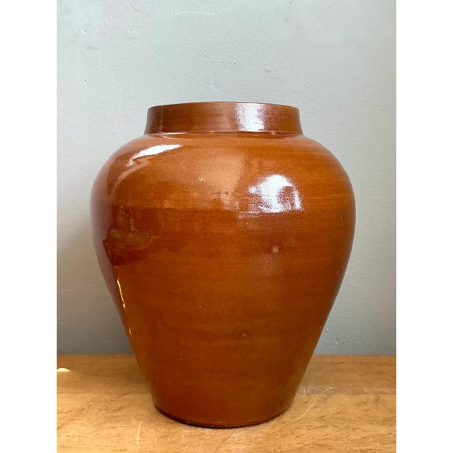 Vintage Moroccan Glazed Ceramic Vase For Sale - Image 12 of 12