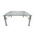 Maison Jansen Vintage Mid-Century Maison Jansen Chrome & Brass Square Coffee Table For Sale - Image 4 of 9