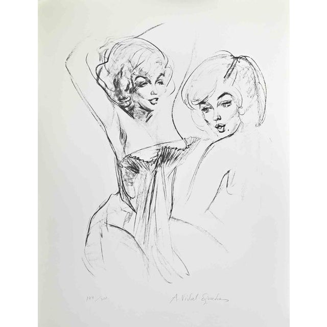 Modern Alejo Vidal-Quadras, Double Marilyn, Lithograph, Mid-20th Century For Sale - Image 3 of 3