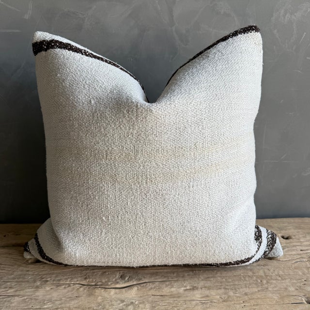 Not Yet Made - Made To Order Vintage Rug Pillow Cover With Stripes For Sale - Image 5 of 8