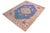 Art Nouveau Boho Chic Vintage 1990's Blue/Beige Wool Rug - 7'10'' X 10'11'' For Sale - Image 3 of 10