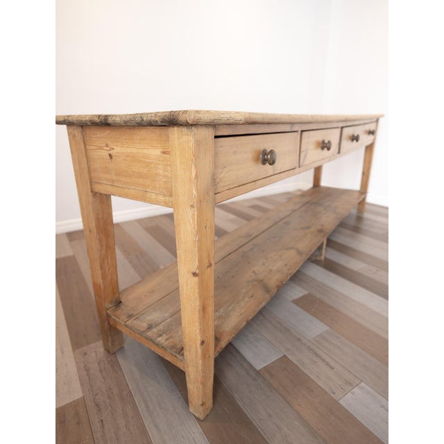 Mid 19th Century Impressive Antique English Pine Pot Board Dresser Base - Circa 1850 For Sale - Image 5 of 15