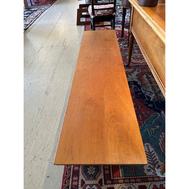 Hand Crafted Cherry Bench by Maine Master Woodworker For Sale - Image 9 of 15