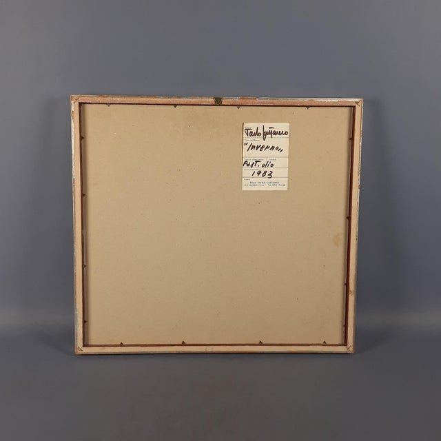 Wood Paolo Cattaneo, Landscape Winter Snow, 1980s, Oil, Framed For Sale - Image 7 of 12