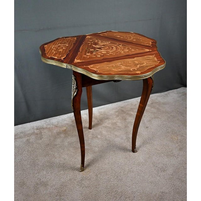 Small Late 19th Century Napoleon III Mahogany Drop-Leaf Table For Sale - Image 3 of 18