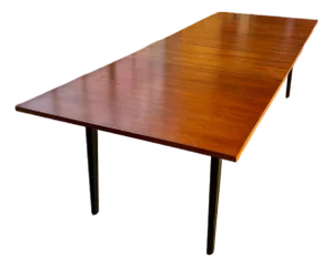 Mid 20th Century Rosewood Rectangular Dining Table by George Nelson for Herman Miller 2 Leaves