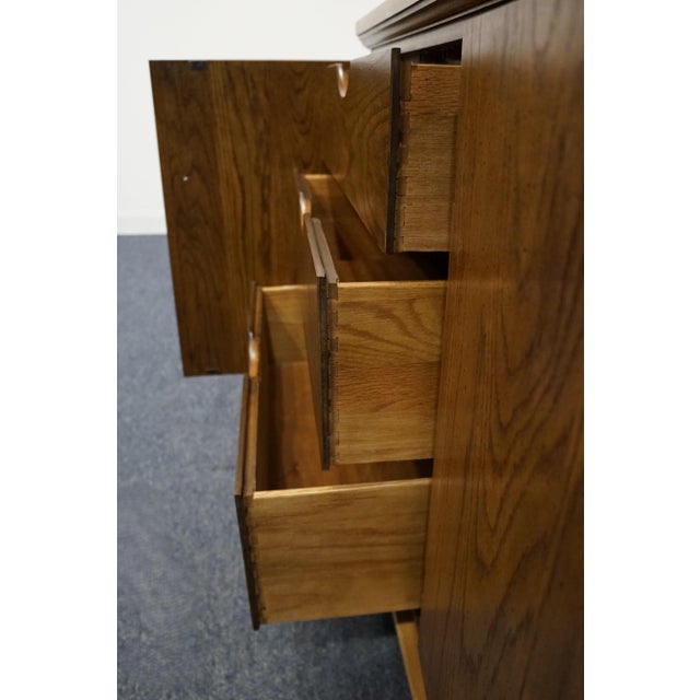 Brown Century Furniture Solid Walnut Rustic European Style 78" Buffet W. Lighted Display China Cabinet For Sale - Image 8 of 12