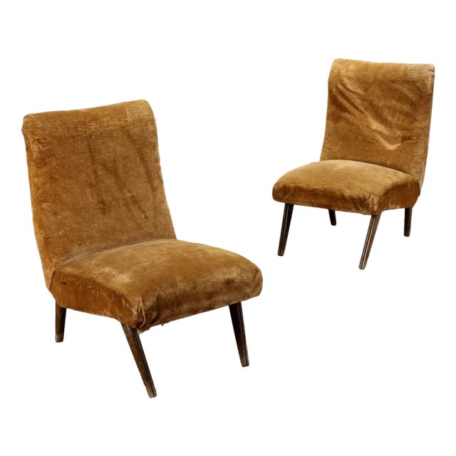 Set of Vintage Lounge Chairs, 1950s For Sale