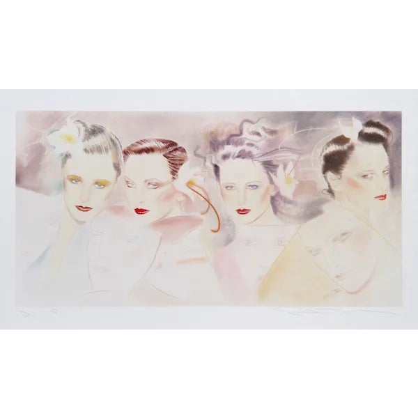 Pater Sato, "Faces," Lithograph For Sale