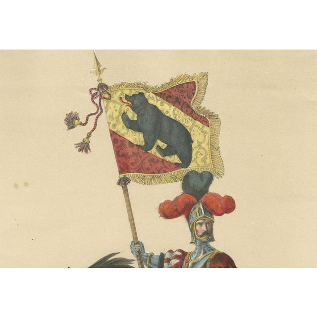 Mid 19th Century Proud Standard-Bearer of Bern, 1855, Paper For Sale - Image 5 of 10