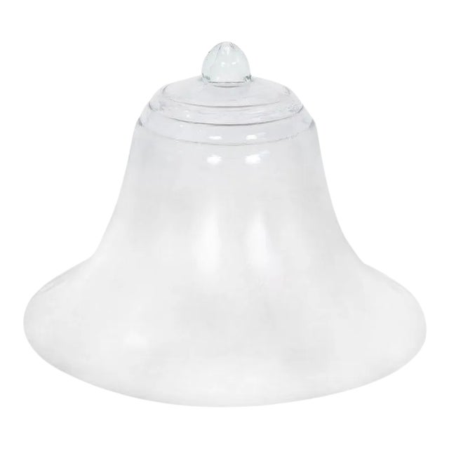 19th Century Antique French Hand Blown Glass Bell Shaped Garden Cloche For Sale